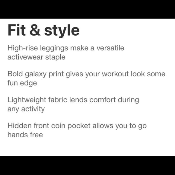 NWT JoyLab Galaxy Leggings  - Picture 8 of 8